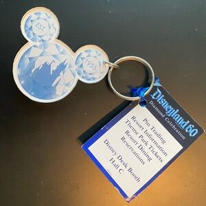 DISNEYLAND 60th Diamond Anniversary Keychain NWT - RARE 2015 limited Promotional